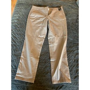 Brown slim ankle dress pants